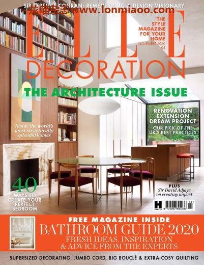 [英国版]Elle Decoration 时尚家居装修装饰杂志 2020年11月刊